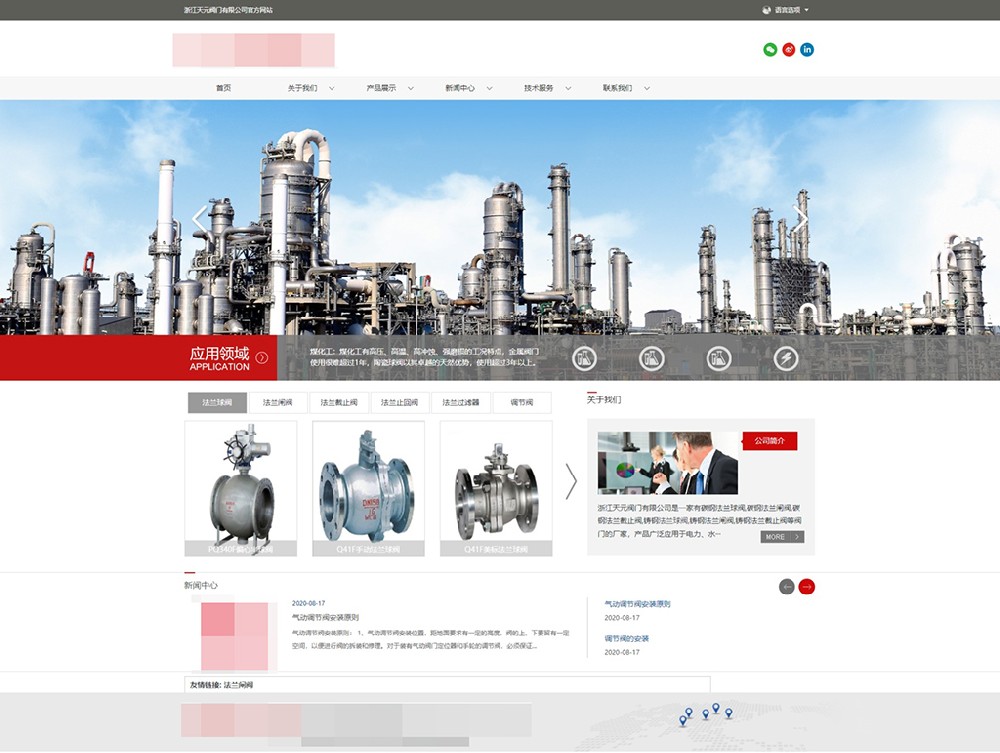 閥門五金行業(yè)PC端企業(yè)網(wǎng)站模板