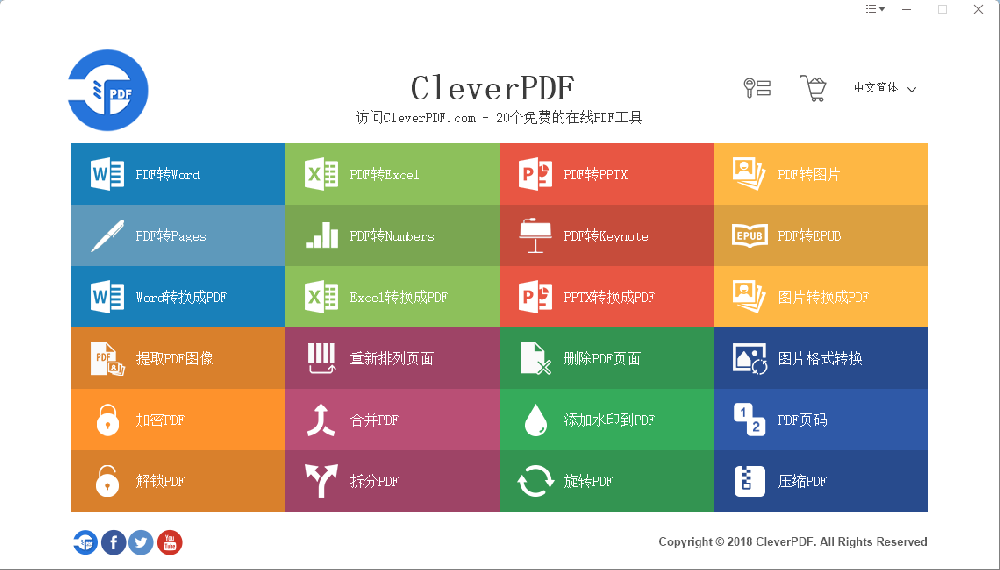 CleverPDF—強(qiáng)大的PDF轉(zhuǎn)換器和工具，擁有44項(xiàng)功能！